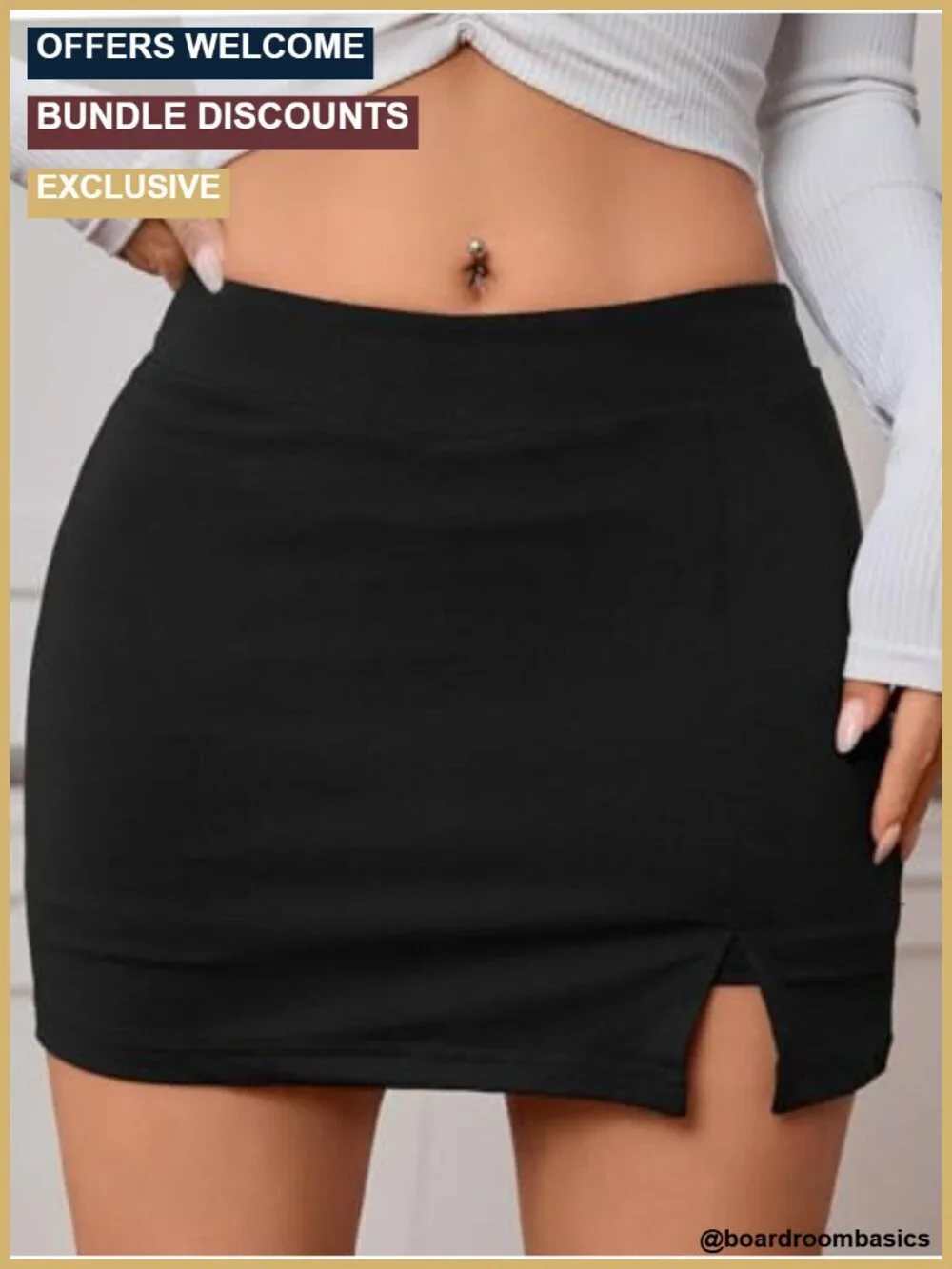 Mini Skort Y2k Split Zipper Side Stretchy Pencil Bodycon Skirt with Shorts